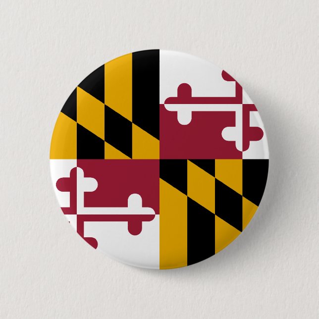 Maryland Flag 2 Inch Round Button (Front)