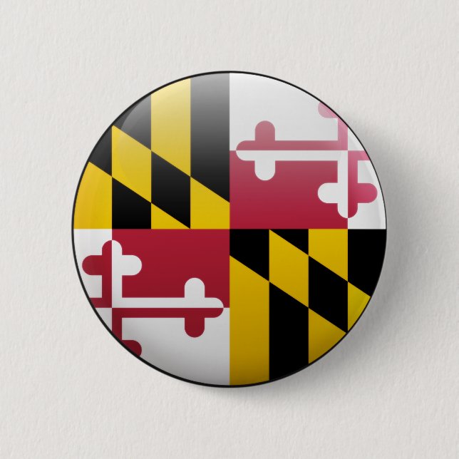 Maryland Flag 2 Inch Round Button (Front)
