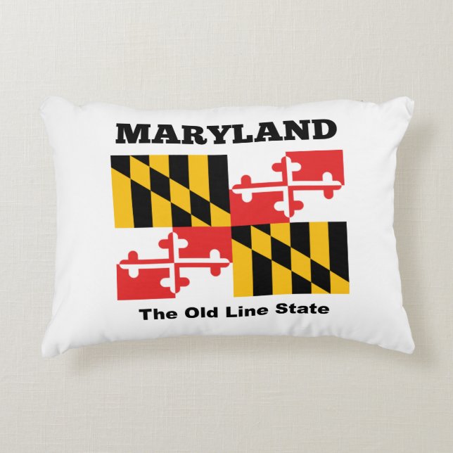Maryland flag accent pillow (Front)