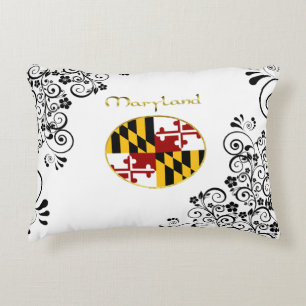 Maryland flag accent pillow