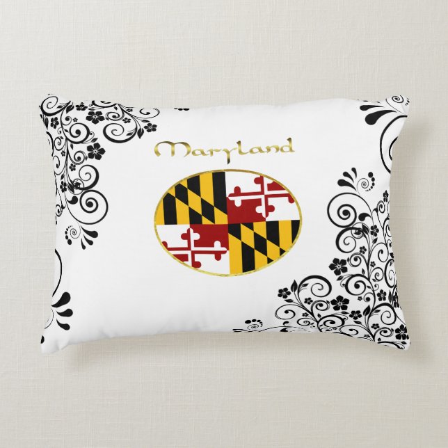 Maryland flag accent pillow (Front)