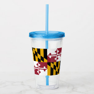 Maryland Flag Acrylic Tumbler