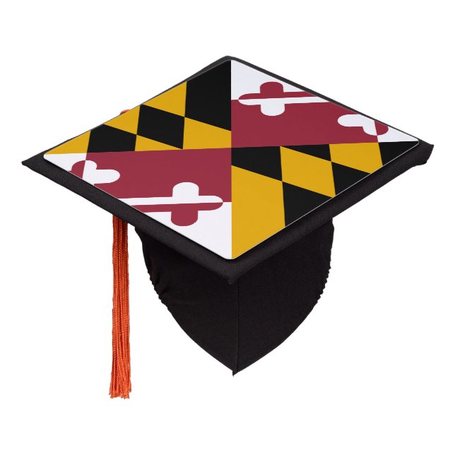 Maryland flag, American state flag Graduation Cap Topper (Angled)