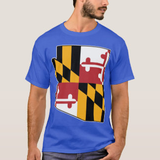 Maryland Flag Arizona Map T-Shirt