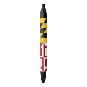 Maryland flag black ink pen
