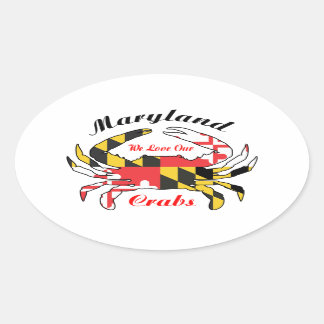 Maryland flag blue crab car decal sticker