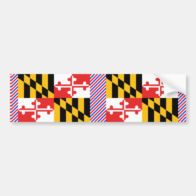 Maryland Flag Bumper Sticker (Front)