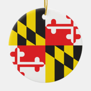 MARYLAND FLAG CERAMIC ORNAMENT