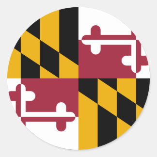 Maryland Flag Classic Round Sticker
