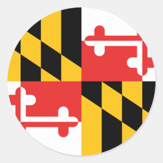 Maryland Flag Classic Round Sticker