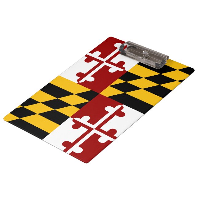 Maryland flag clipboard (Angled)