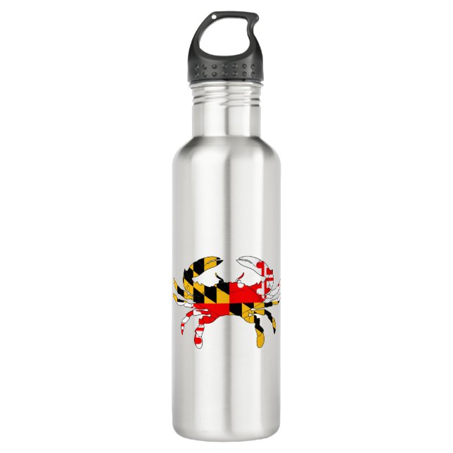 Maryland Flag Crab 710 Ml Water Bottle (Front)