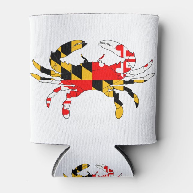 Maryland Flag Crab Can Cooler (Front)