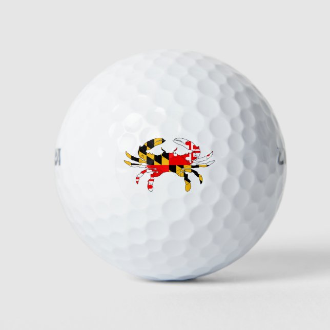 Maryland Flag Crab Golf Balls (Front)