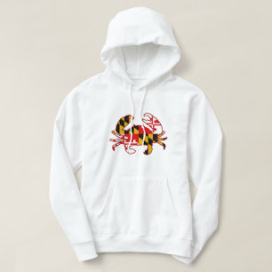 Maryland Flag Crab Hoodie