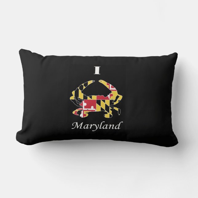 Maryland Flag Crab Pillow (Front)