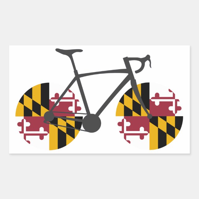 Maryland Flag Cycling Sticker (Front)
