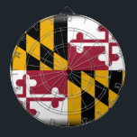 Maryland Flag Dartboard<br><div class="desc">Maryland is a U.S. state located in the Mid-Atlantic region of the United States, bordering Virginia, West Virginia, and Washington, D.C. to its south and west; Pennsylvania to its north; and Delaware to its east. Maryland was the seventh state to ratify the United States Constitution, and has three occasionally used nicknames: the Old Line State, the Free State, and the Chesapeake Bay State. Maryland is one of the smallest...</div>