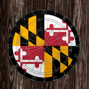 Maryland Flag Dartboard & Maryland /USA game board