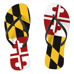 Maryland flag flip flops