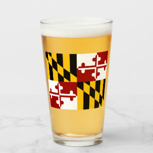 Maryland flag  glass