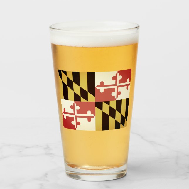 MARYLAND Flag - Glass (Front Filled)