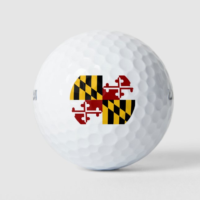 Maryland flag golf balls (Front)