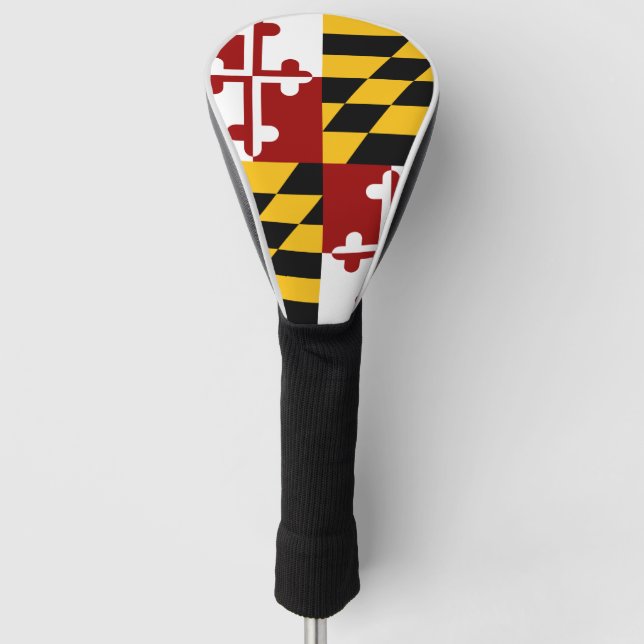 Maryland flag golf head cover (Front)