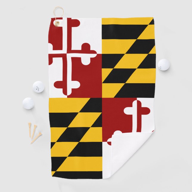 Maryland flag golf towel (InSitu)