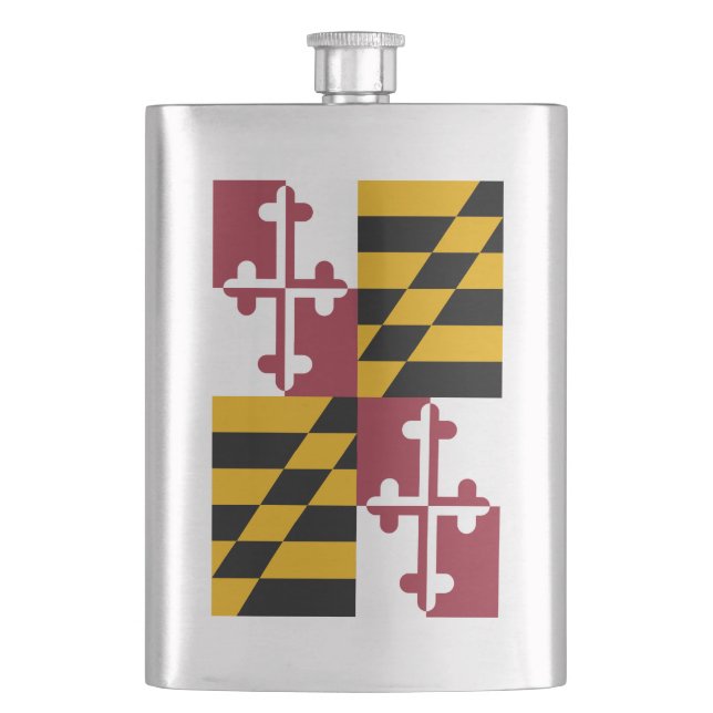 Maryland Flag Hip Flask (Front)