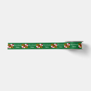 Maryland Flag Humourous Christmas Ribbon Satin Ribbon