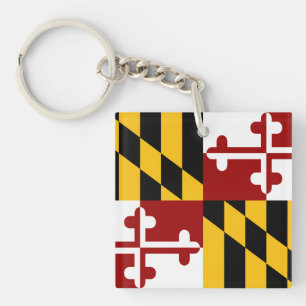 Maryland flag keychain