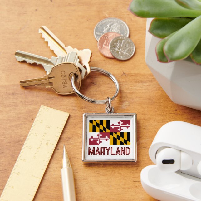 Maryland Flag Keychain (Desk)