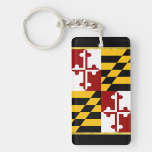 Maryland flag keychain