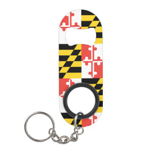 Maryland Flag Keychain Bottle Opener