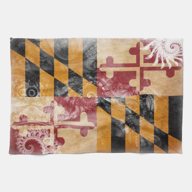 Maryland Flag Kitchen Towel (Horizontal)
