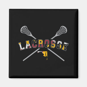Maryland Flag Lacrosse Boys  Mens College LAX Stic Magnet