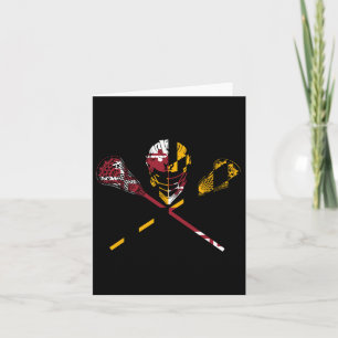 Maryland Flag Lacrosse Boys Men's Women's College  Card