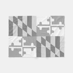 Maryland Flag Monochromatic blanket-*CUSTOMIZABLE* Fleece Blanket