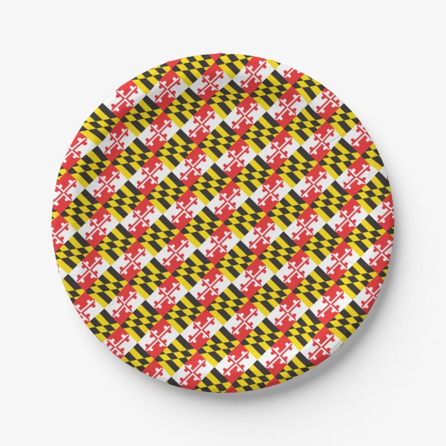 Maryland Flag Paper Plate (Front)