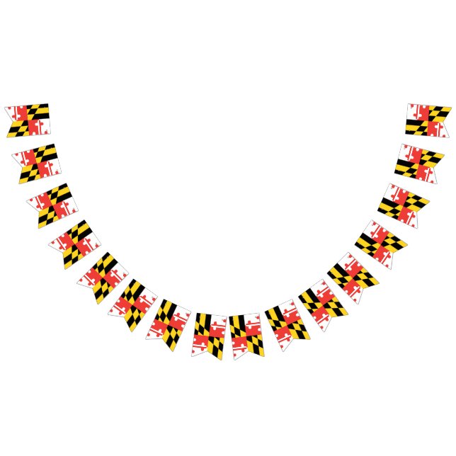 Maryland Flag Party Bunting Banner (All)