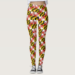 Maryland flag pattern leggings