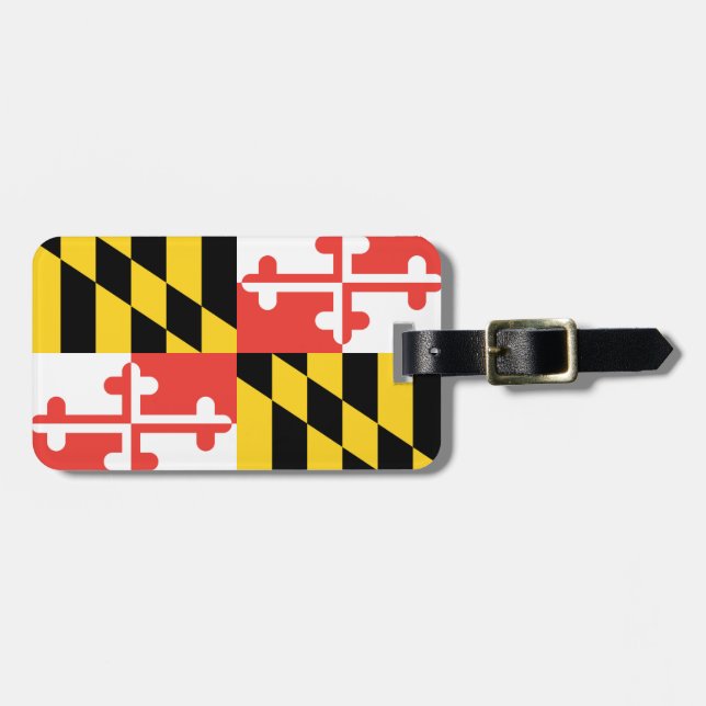 Maryland Flag Personalized Luggage Tag (Front Horizontal)