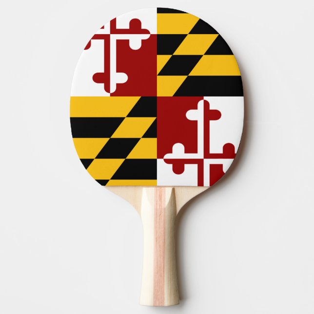 Maryland flag ping pong paddle (Front)