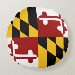 Maryland flag round pillow