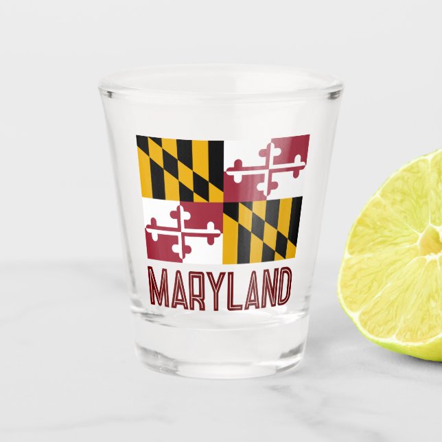 Maryland Flag Shot Glass (Front)