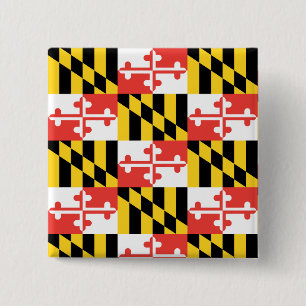 Maryland Flag Square Button