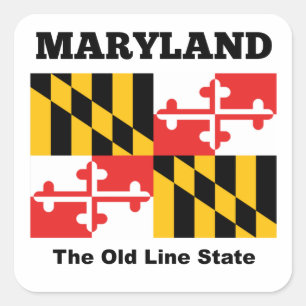Maryland flag  square sticker