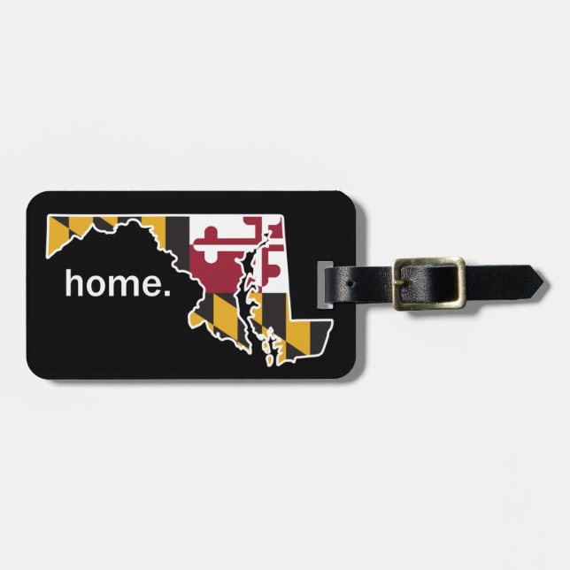 Maryland Flag/State home luggage tag (Front Horizontal)