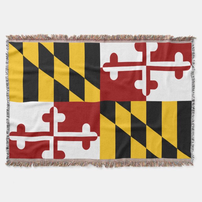 Maryland flag throw blanket (Front)